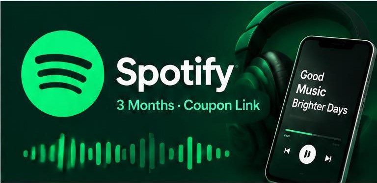 Spotify 3 Months Coupon Link artwork