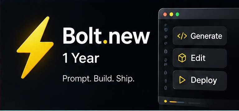 Bolt.new — 1 Year artwork