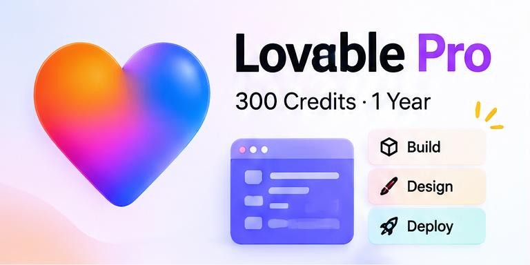 🔥 Lovable Pro – 300 Credits | 1 Year | artwork